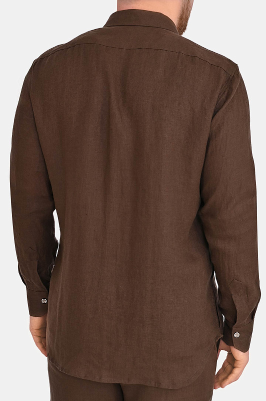 Рубашка KITON Коричневый Мужской UMCBUBAH096901 Рубашка KITON Коричневый Мужской UMCBUBAH096901
