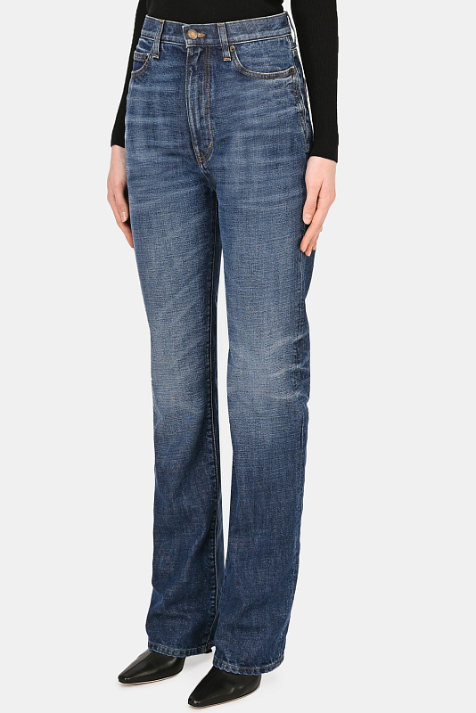 Джинсы SAINT LAURENT  Синий Женский 644332 Y10GA 4156