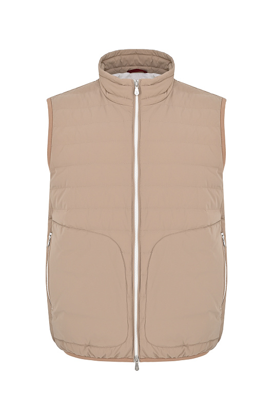 Жилет с воротником-стойкой