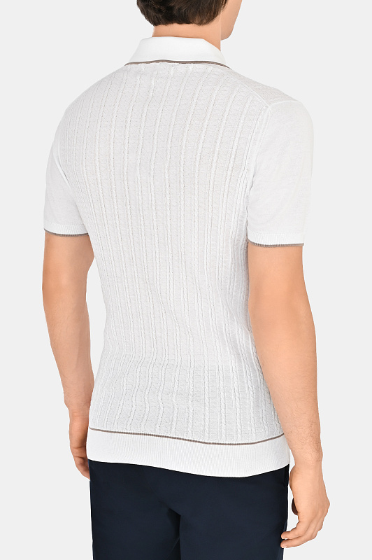 Поло-джемпер из хлопка PAL ZILERI Белый Мужской Y3M0U303---MM732