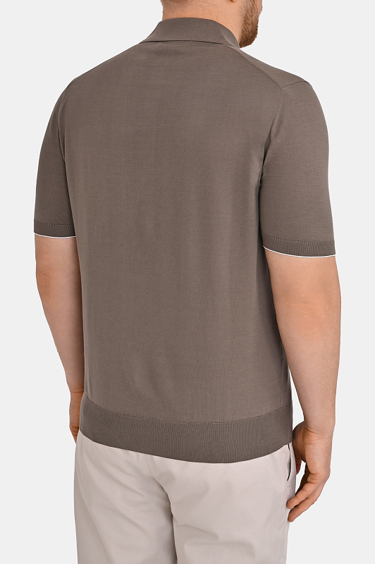 Поло BRUNELLO  CUCINELLI Какао Мужской M29800125