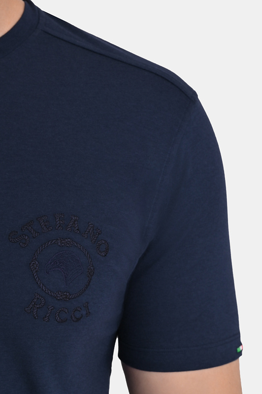Футболка STEFANO RICCI Темно-синий Мужской MNH6105090803