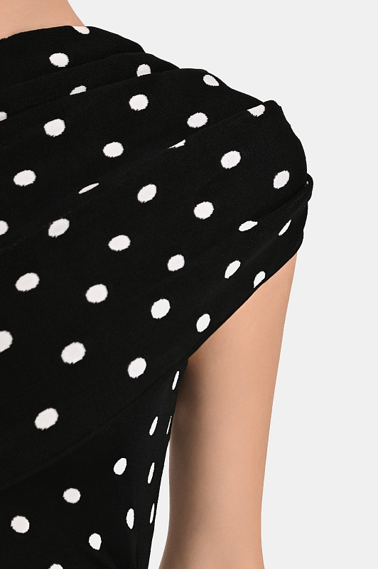 Платье SELF PORTRAIT  Черно-белый Женский RS26108SAB