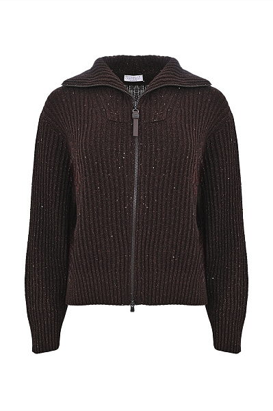 Вязаный кардиган на молнии BRUNELLO  CUCINELLI