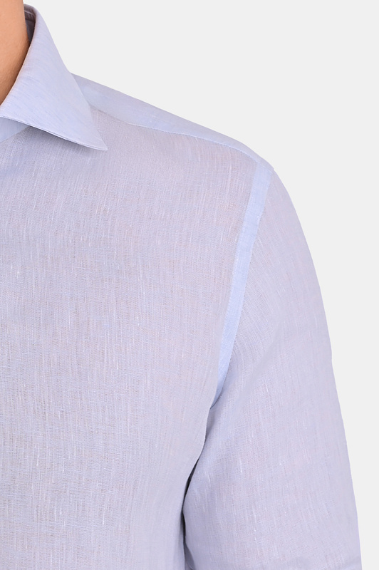 Льняная рубашка MANDELLI Голубой Мужской P26-TAILOR-5701-079