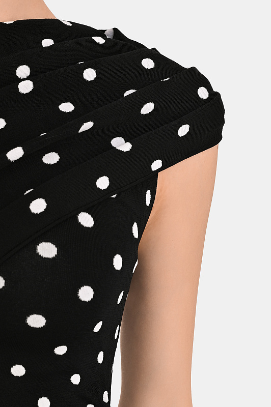 Платье SELF PORTRAIT  Черно-белый Женский RS26108MAB