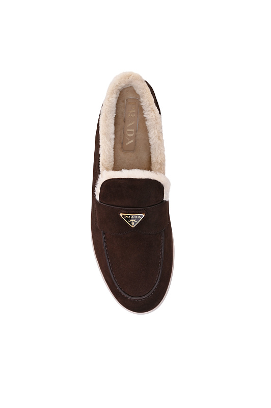 Лоферы PRADA Темно-коричневый Мужской 2DG124A0013LRF Лоферы PRADA Темно-коричневый Мужской 2DG124A0013LRF