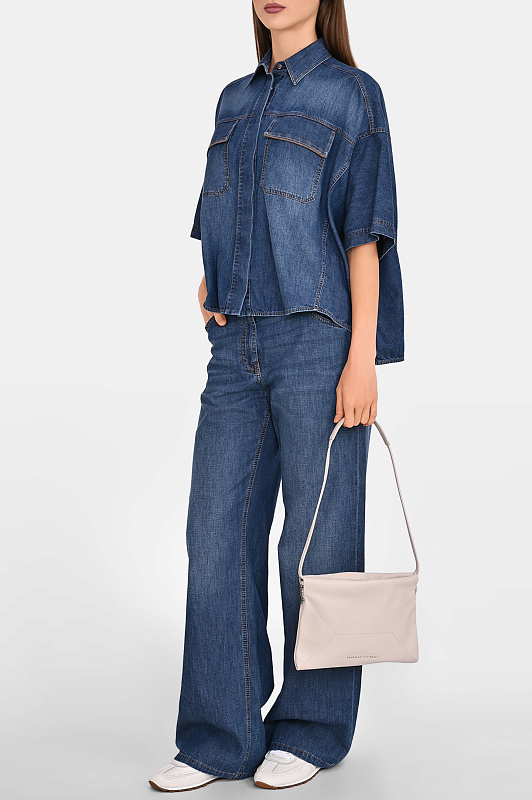 Кожаные кроссовки BRUNELLO  CUCINELLI Белый Женский MZDKG3235