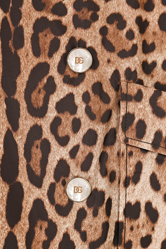 Плащ DOLCE & GABBANA  Леопардовый Женский F0AV1T FSM7M