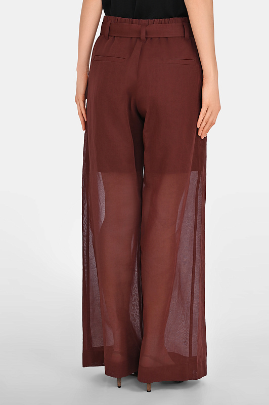 Брюки BRUNELLO  CUCINELLI Бордовый Женский M0F91P8862
