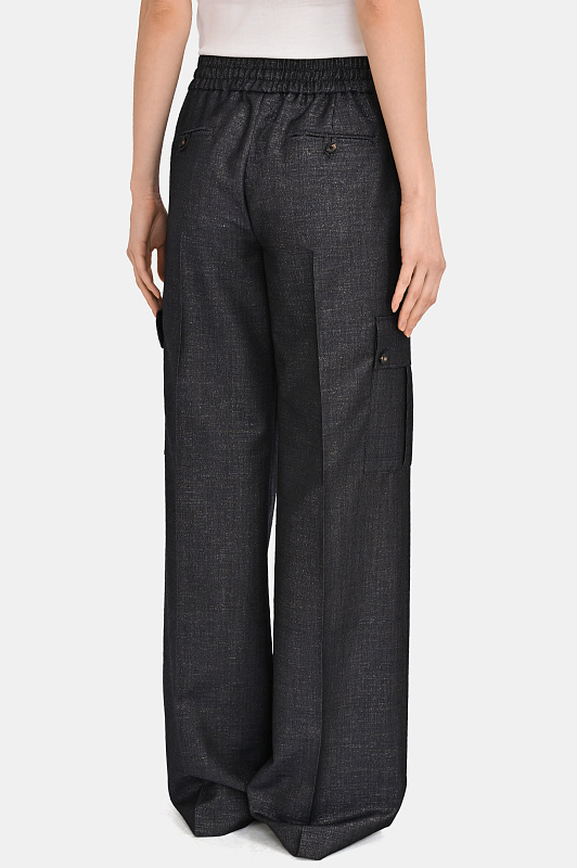 Брюки KITON Темно-синий Женский D57114K0901G0