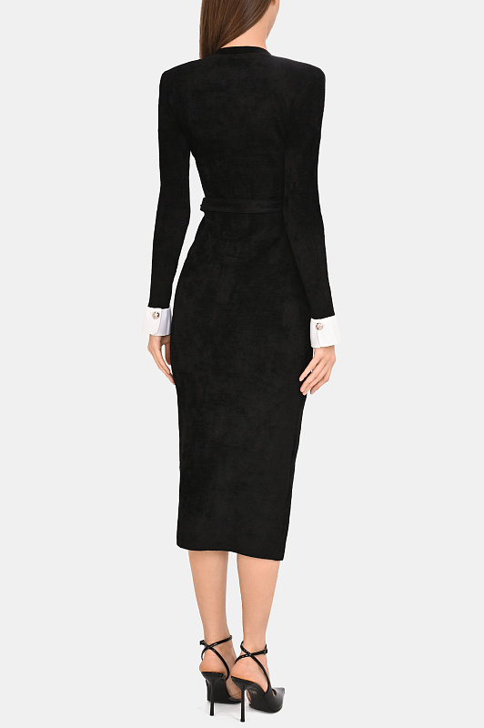 Приталенное платье SELF PORTRAIT  Черный Женский AW26099MB