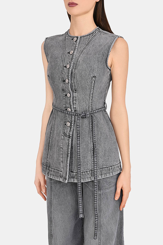 Блуза+пояс SPORTMAX Серый Женский SPDORLI 2612161025600