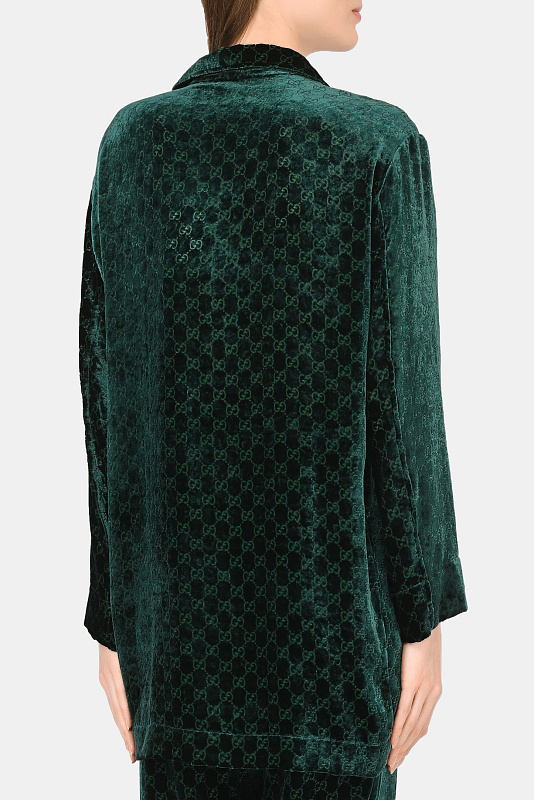 Рубашка (Блуза) GUCCI Зеленый Женский 675827 ZAHGE