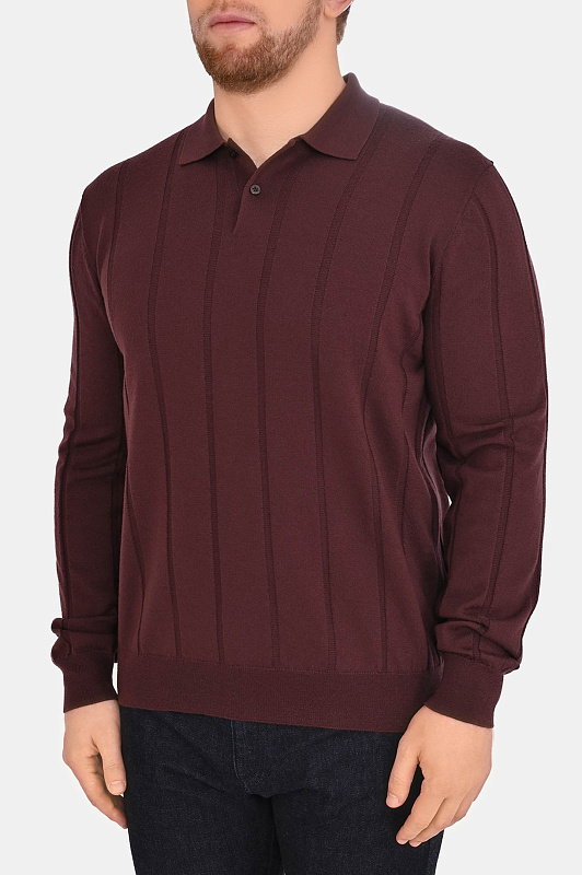 Поло бордовое CANALI Бордовый Мужской MK02483 C1134
