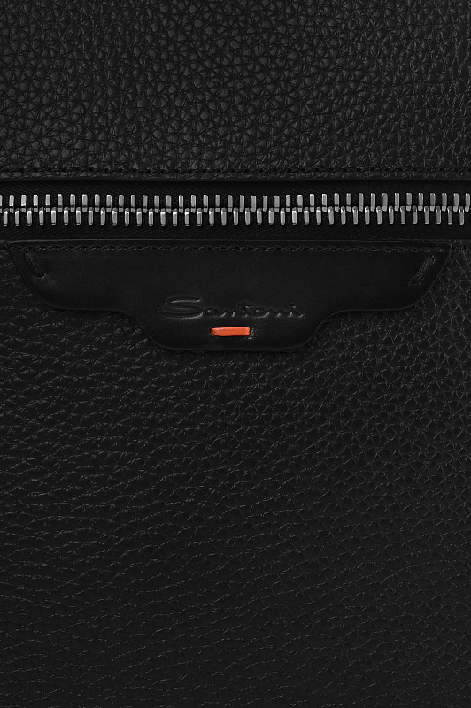 Фактурная сумка-планшет SANTONI Черный Мужской UIBGA2913EN-AITB