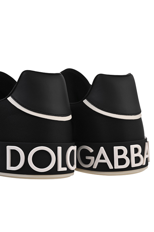 Кожаные кроссовки DOLCE & GABBANA Черный Мужской CS2392 A0136 Кожаные кроссовки DOLCE & GABBANA Черный Мужской CS2392 A0136