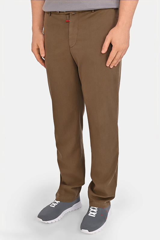 Брюки KITON Коричневый Мужской UFPPERK0606H0