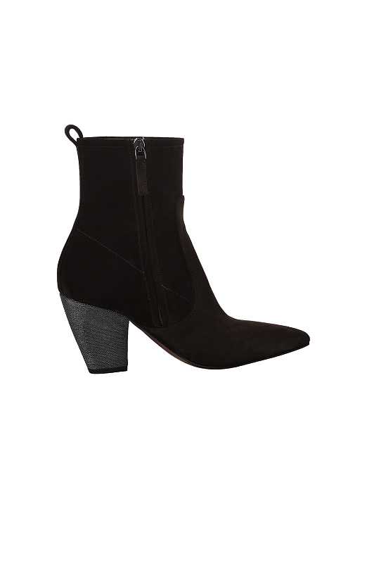 Замшевые ботильоны BRUNELLO  CUCINELLI Коричневый Женский MZSFC2600