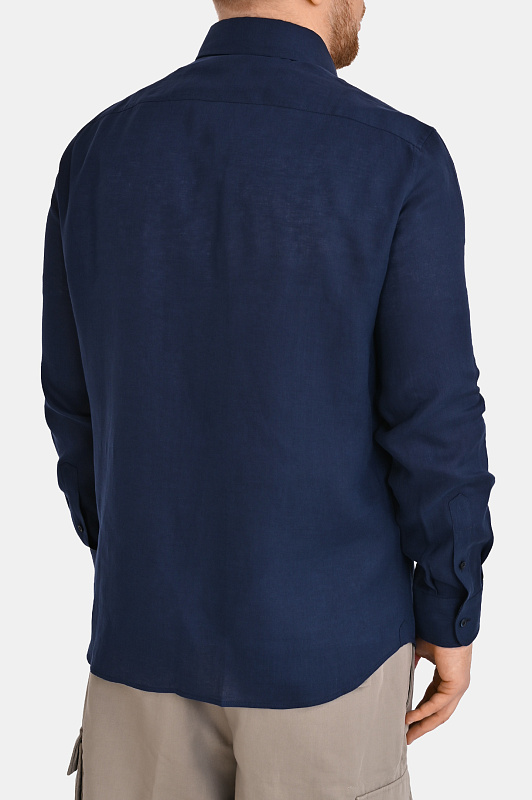 Рубашка BRUNELLO  CUCINELLI Темно-синий Мужской MM6840627