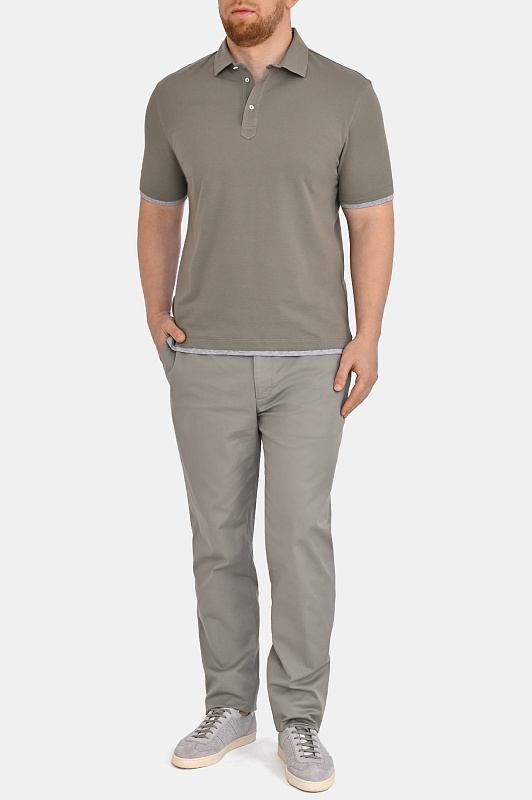 Брюки BRUNELLO  CUCINELLI Оливковый Мужской M289LI1770