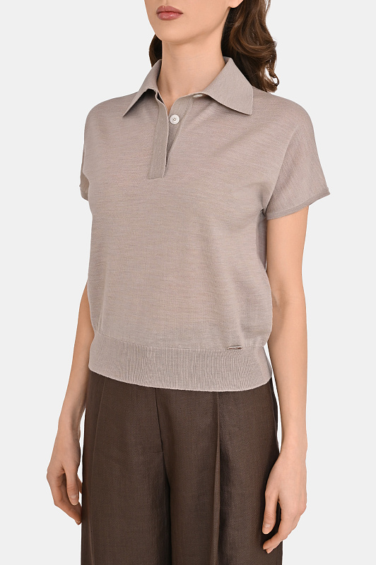Поло KITON Бежевый Женский D577170