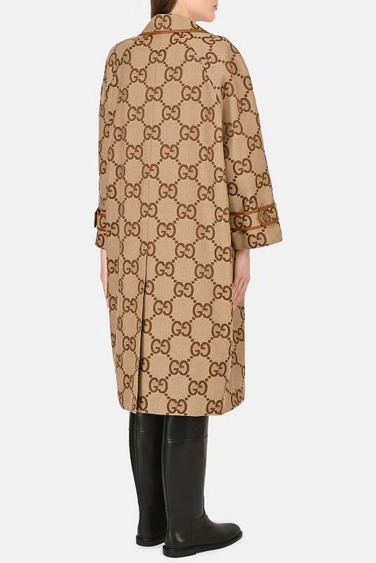 Пальто GUCCI Бежевый Женский 681388 Z8AWD