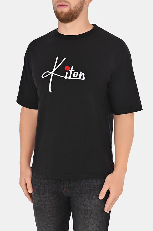 Футболка KITON Черный Мужской UMK03020