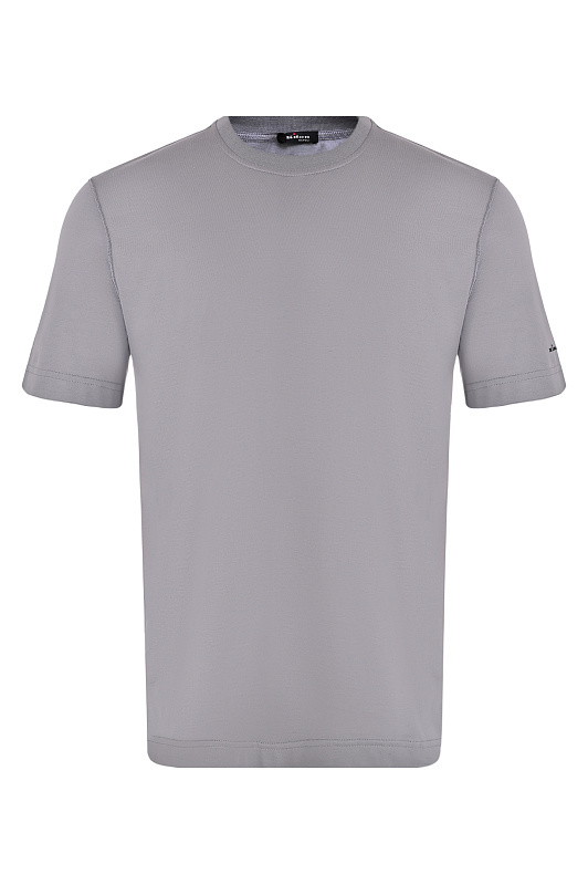 Хлопковая футболка KITON Серый Мужской UMK08920 Хлопковая футболка KITON Серый Мужской UMK08920