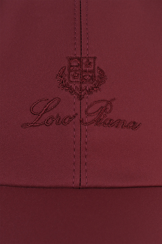 Кепка с логотипом LORO PIANA Бордовый Мужской FAB1977