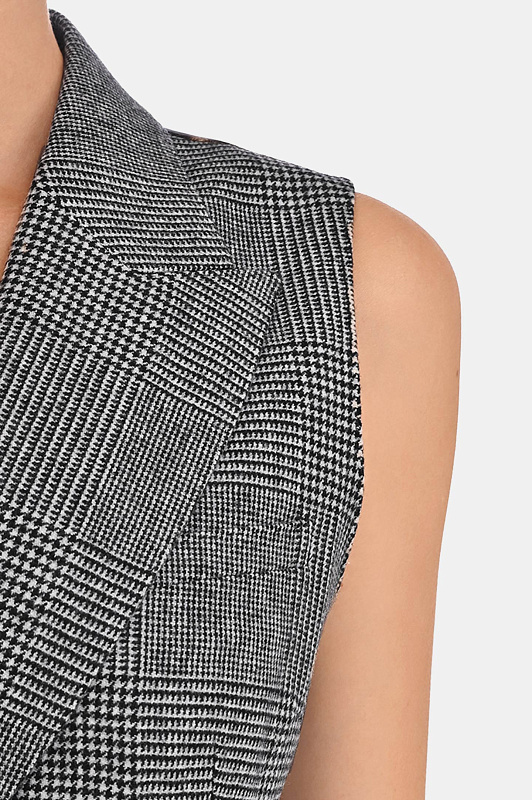 Жилет DOLCE & GABBANA  Черно-белый Женский F794AT FQ2O5