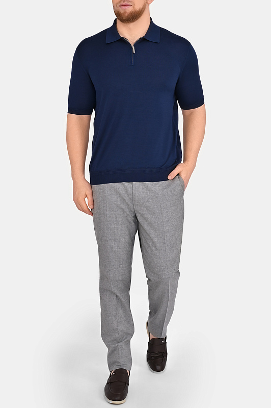 Поло STEFANO RICCI Темно-синий Мужской K616215P31 F26101