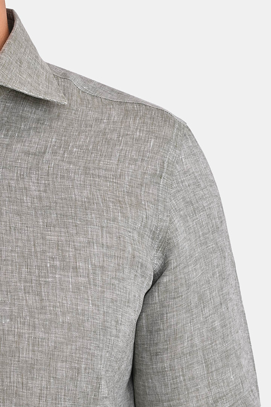 Льняная рубашка MANDELLI Зеленый Мужской P26-TAILOR-5701-079 Льняная рубашка MANDELLI Зеленый Мужской P26-TAILOR-5701-079