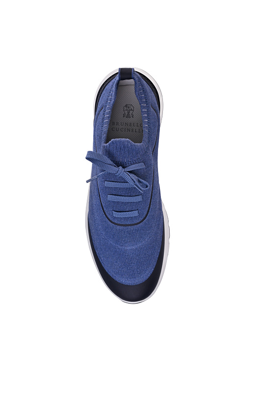Кроссовки BRUNELLO  CUCINELLI Синий Мужской MZUAUFO340