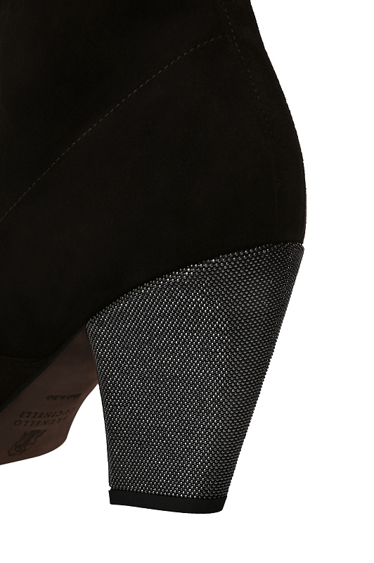 Замшевые ботильоны BRUNELLO  CUCINELLI Коричневый Женский MZSFC2600