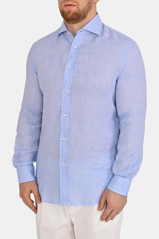 Рубашка BRUNELLO  CUCINELLI Голубой Мужской MM6840627