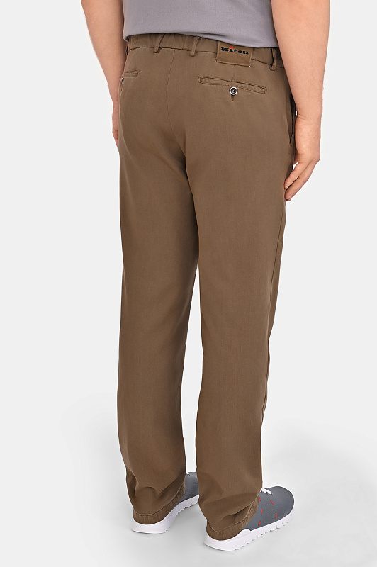 Брюки KITON Коричневый Мужской UFPPERK0606H0