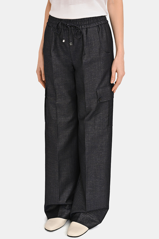 Брюки KITON Темно-синий Женский D57114K0901G0