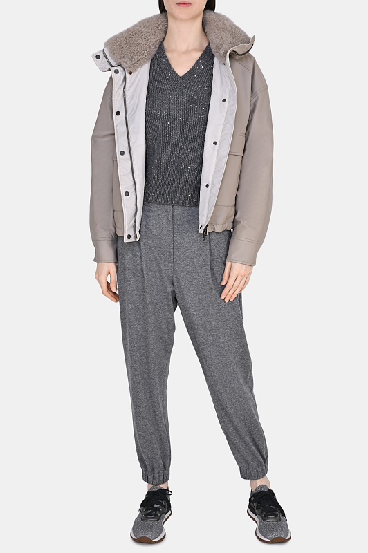 Куртка BRUNELLO  CUCINELLI Бежевый Женский MPTAN2851P