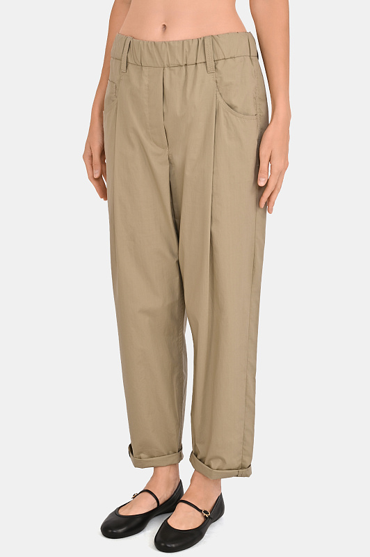 Брюки BRUNELLO CUCINELLI Оливковый Женский M0H93P8907 Брюки BRUNELLO CUCINELLI Оливковый Женский M0H93P8907