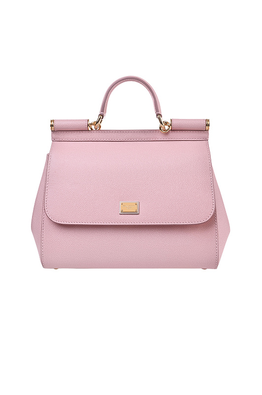 Кожаная сумка с клапаном DOLCE & GABBANA Розовый Женский BB6002B1001 Кожаная сумка с клапаном DOLCE & GABBANA Розовый Женский BB6002B1001