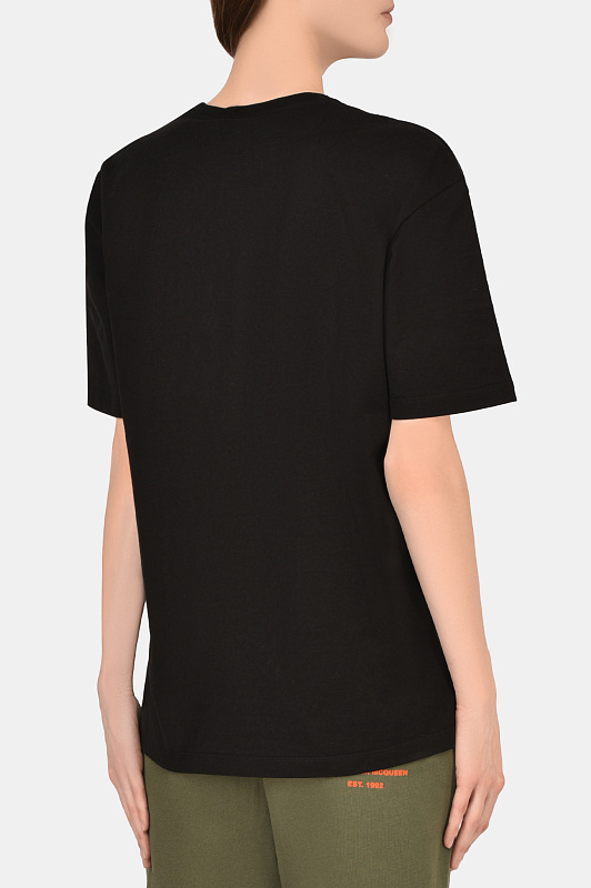Футболка ALEXANDER MCQUEEN Белый Женский 668428 QZADK