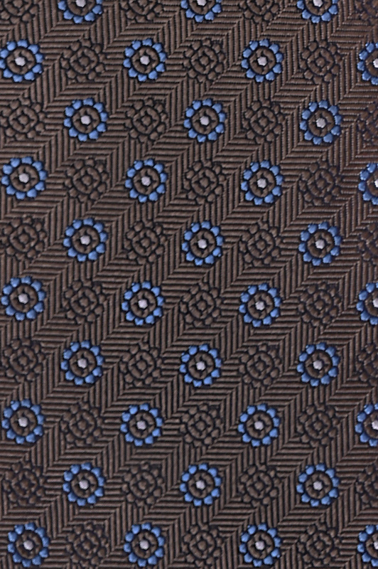 Галстук CANALI Темно-коричневый Мужской 18HJ04566