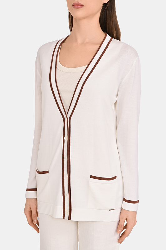 Кардиган KITON Коричневый Женский D6170102009