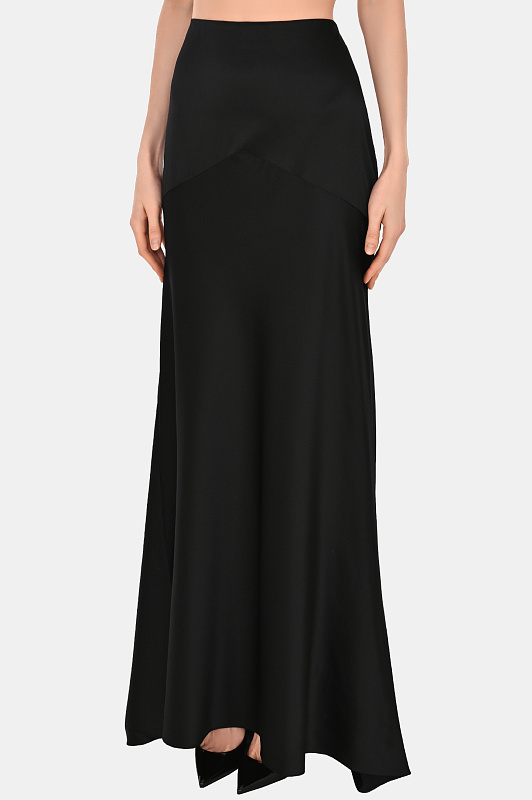 Юбка из шелка и эластана JACOB LEE Черный Женский WSS01224