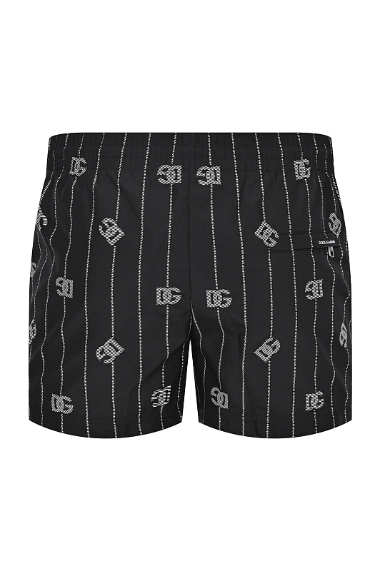 Плавки-шорты DOLCE & GABBANA  Черно-белый Мужской M4A06T ISMDD