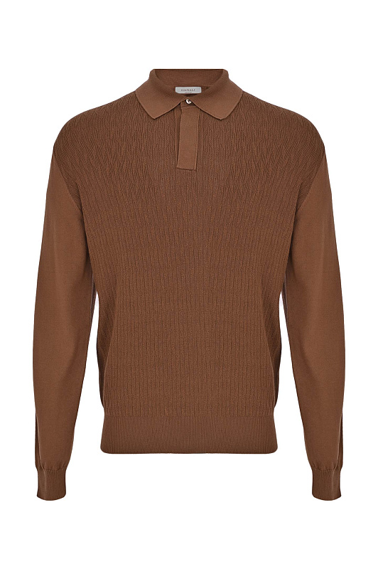 Поло коричневое CANALI Коричневый Мужской MK02486 C1209 Поло коричневое CANALI Коричневый Мужской MK02486 C1209
