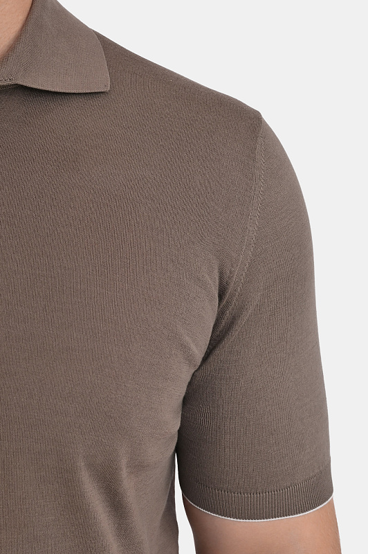 Поло BRUNELLO  CUCINELLI Какао Мужской M29800125