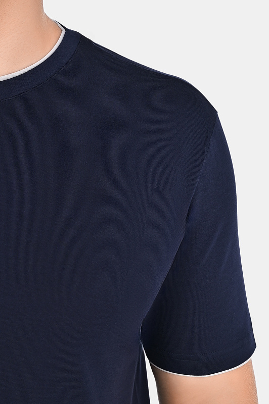 Базовая футболка ELEVENTY Темно-синий Мужской J75TSHJ01 TES0J296