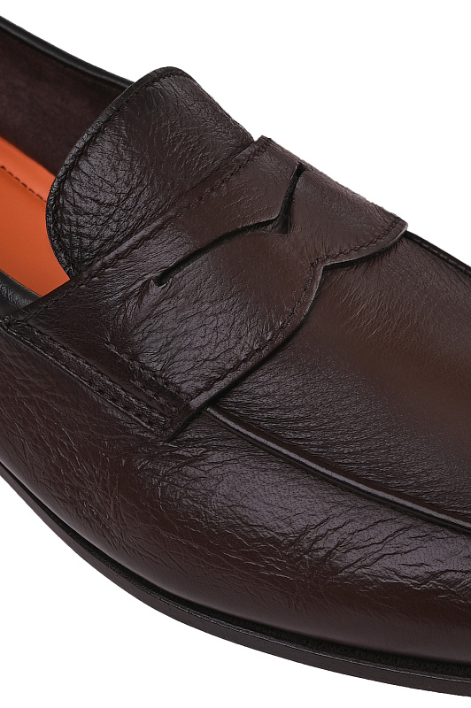 Лоферы SANTONI Темно-коричневый Мужской MCNG18837SA4SEPRT50